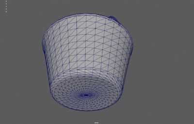 编织篮子 竹篮竹筐 竹篓塌陷模型
