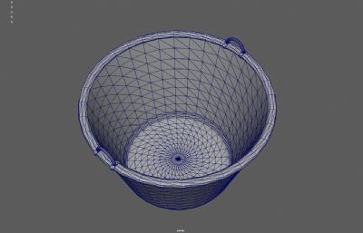 编织篮子 竹篮竹筐 竹篓塌陷模型