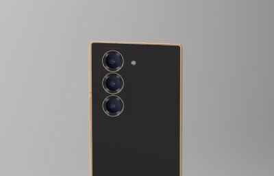 三星 W25智能手机模型C4D,keyshot模型