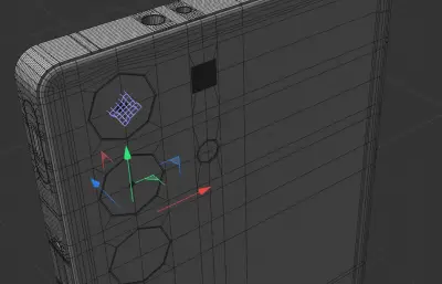红魔 10Pro 暗夜骑士手机C4D模型,有keyshot模型
