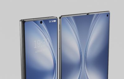 vivo X Fold5手机C4D,keyshot模型