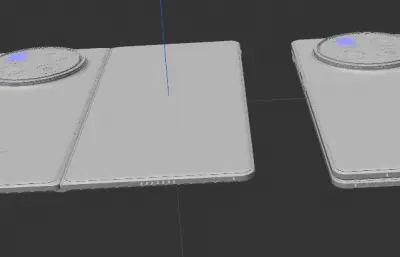 vivo X Fold5手机C4D,keyshot模型