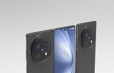 vivo X Fold5手机C4D,keyshot模型