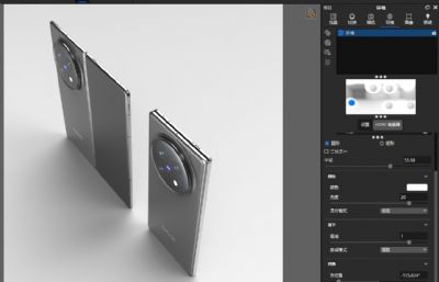 vivo X Fold5手机C4D,keyshot模型