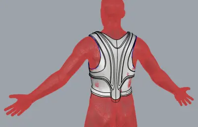 背带造型 紧身带建模