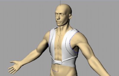 背带造型 紧身带建模