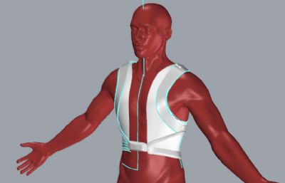 背带造型 紧身带建模