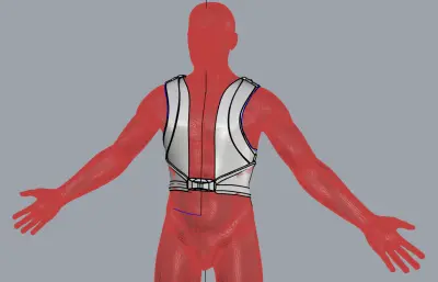 背带造型 紧身带建模
