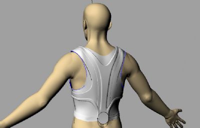 背带造型 紧身带建模