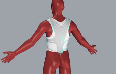 背带造型 紧身带建模