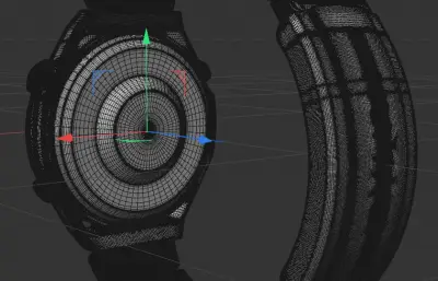 HUAWEI WATCH ULTIMATE DESIGN 非凡大师 黄金款手表C4D,keyshot模型