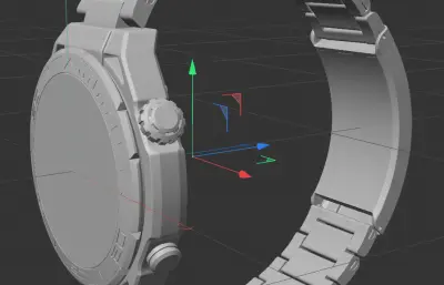 HUAWEI WATCH ULTIMATE DESIGN 非凡大师 黄金款手表C4D,keyshot模型