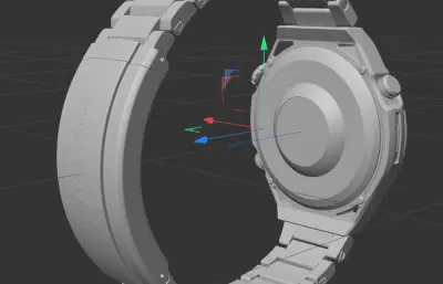 HUAWEI WATCH ULTIMATE DESIGN 非凡大师 黄金款手表C4D,keyshot模型