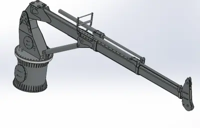船上的起重机吊臂