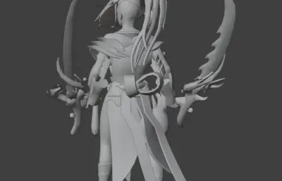 武侠刺客obj模型