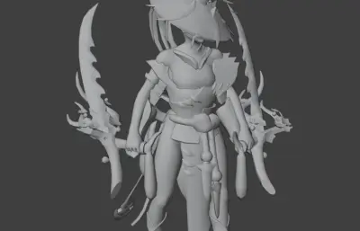 武侠刺客obj模型