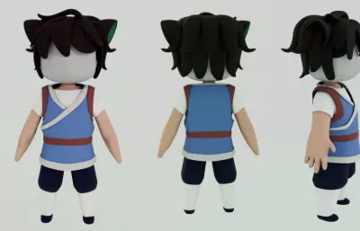 卡通武侠小将,习武者