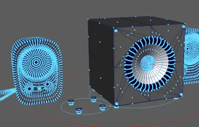音响 音箱maya模型