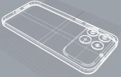 红米 K90手机3D模型