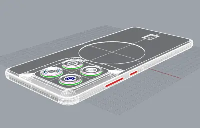 联想 moto X70 Air手机3D模型