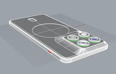 联想 moto X70 Air手机3D模型