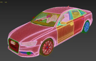 奥迪 A6 C7 sedan汽车,带内饰