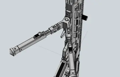 Perun佩伦CS1自动狙击冲锋枪带两脚架
