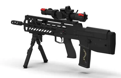 Perun佩伦CS1自动狙击冲锋枪带两脚架