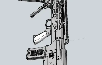 Perun佩伦CS1自动狙击冲锋枪带两脚架