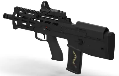 Perun佩伦CS1自动狙击冲锋枪带两脚架