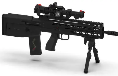 Perun佩伦CS1自动狙击冲锋枪带两脚架