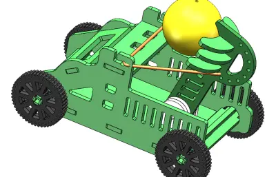 木制拼图投球车