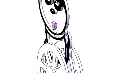 木质哈士奇不倒翁