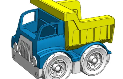 卡通渣土车 玩具卡车