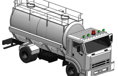 5000L奶罐车简易模型