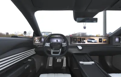 全新奥迪E5 Sportback汽车,带内饰,塌陷模型