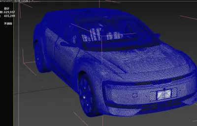 全新奥迪E5 Sportback汽车,带内饰,塌陷模型