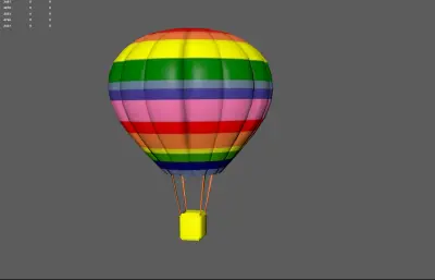 卡通热气球 飞行器 环球旅行气球