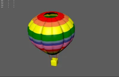 卡通热气球 飞行器 环球旅行气球