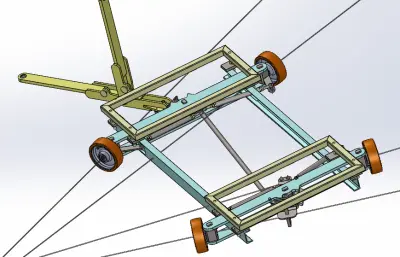 急转弯推车结构