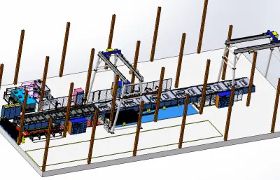 汽车车身底板装配线