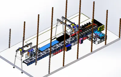 汽车车身底板装配线