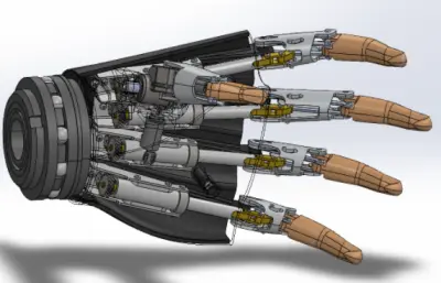 多关节假肢手掌结构