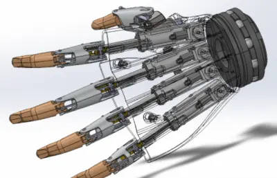 多关节假肢手掌结构