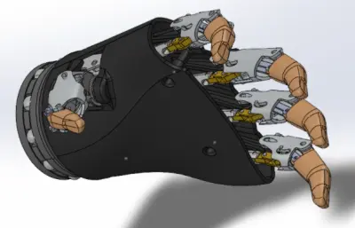 多关节假肢手掌结构