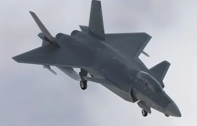 歼J-20S双座型隐身战斗机 ,威龙带驾驶舱 挂载武器塌陷模型