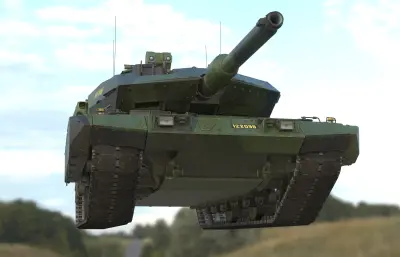 Strv122主战坦克max塌陷模型