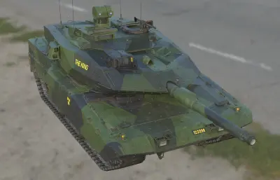 Strv122主战坦克max塌陷模型