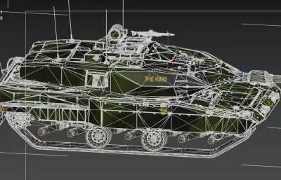 Strv122主战坦克max塌陷模型