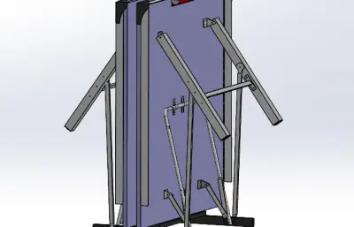 可折叠乒乓球桌,展开和折叠两款模型